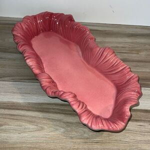 Vintage Maddux of CA Pottery Serveware Dish Pink and Green